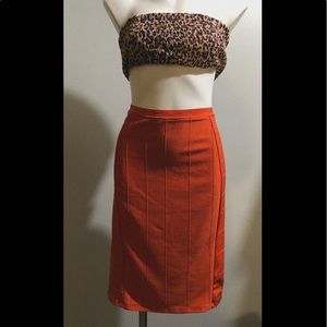 Olivia Blue Orange stretchy Pencil skirt